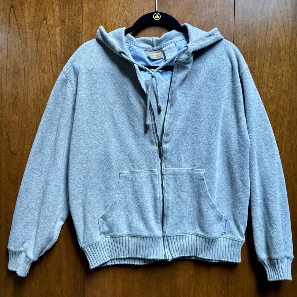 Liz Claiborne Lizwear Gray Zip-Up Hoodie Sz L